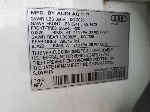 Photo 13 VIN: WA1VAAF75JD021492 - AUDI Q7 