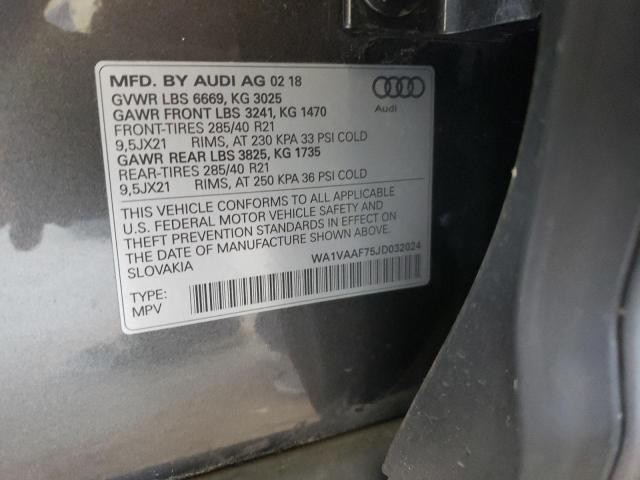 Photo 9 VIN: WA1VAAF75JD032024 - AUDI Q7 PRESTIG 