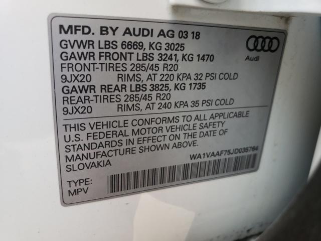 Photo 9 VIN: WA1VAAF75JD035764 - AUDI Q7 