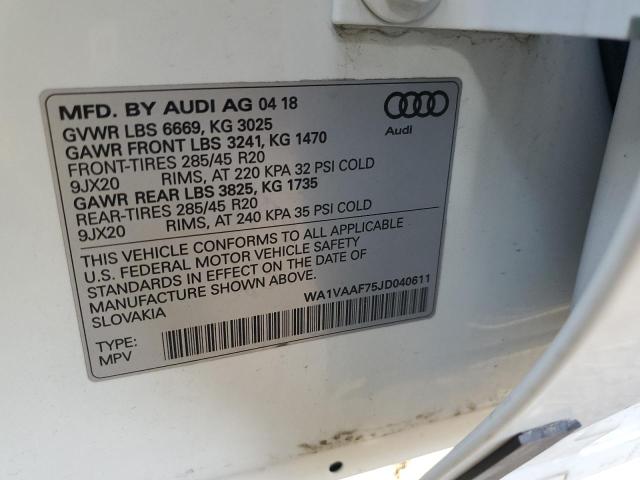 Photo 12 VIN: WA1VAAF75JD040611 - AUDI Q7 