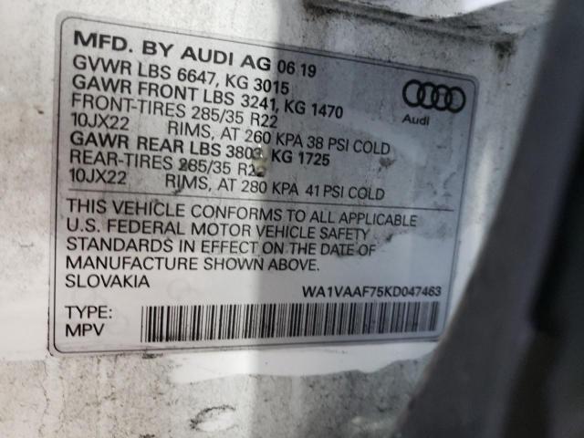 Photo 12 VIN: WA1VAAF75KD047463 - AUDI Q7 