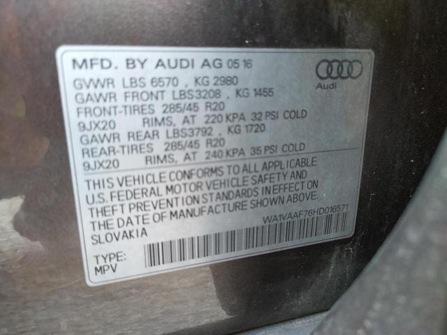 Photo 9 VIN: WA1VAAF76HD016571 - AUDI Q7 