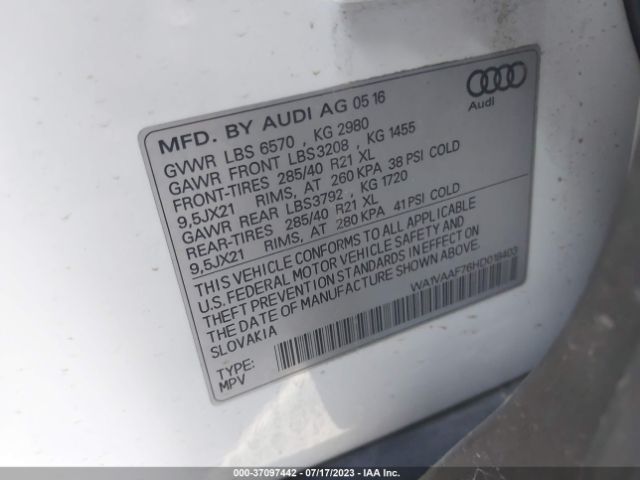 Photo 8 VIN: WA1VAAF76HD018403 - AUDI Q7 