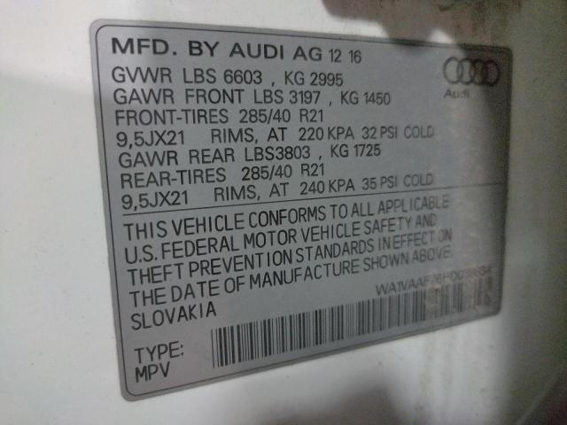 Photo 11 VIN: WA1VAAF76HD039834 - AUDI Q7 