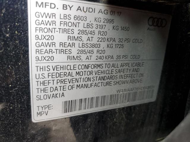 Photo 12 VIN: WA1VAAF76HD043639 - AUDI Q7 PRESTIG 