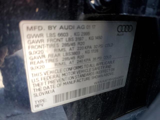 Photo 12 VIN: WA1VAAF76HD043639 - AUDI Q7 PRESTIG 