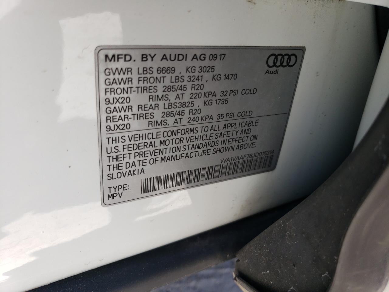 Photo 12 VIN: WA1VAAF76JD015314 - AUDI Q7 