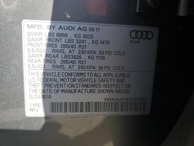 Photo 12 VIN: WA1VAAF76JD015801 - AUDI Q7 PRESTIG 