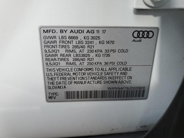 Photo 11 VIN: WA1VAAF76JD020920 - AUDI Q7 