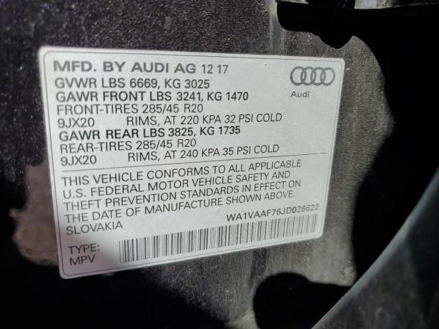 Photo 12 VIN: WA1VAAF76JD026622 - AUDI Q7 PRESTIG 