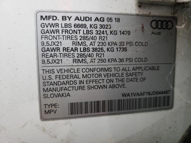 Photo 9 VIN: WA1VAAF76JD044487 - AUDI Q7 