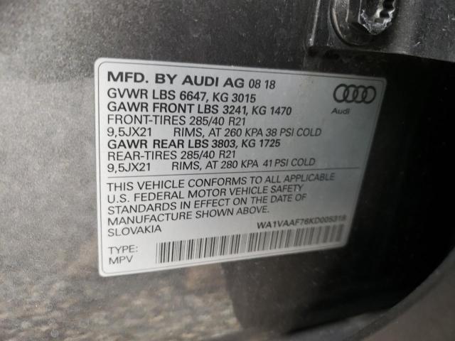 Photo 13 VIN: WA1VAAF76KD005318 - AUDI Q7 PRESTIG 