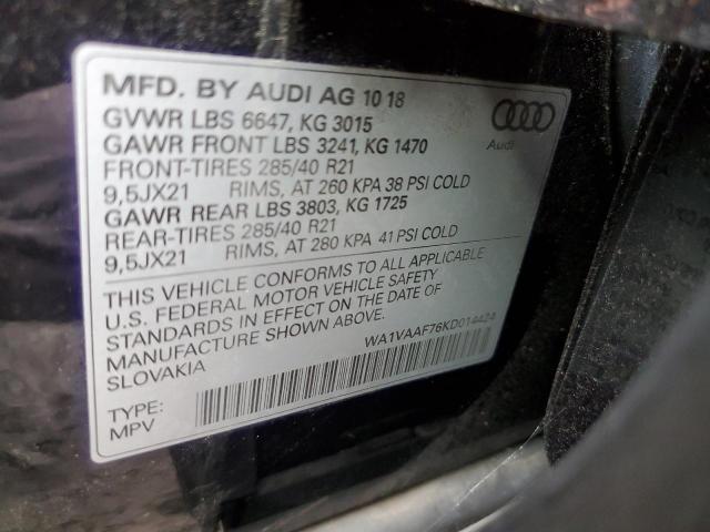 Photo 12 VIN: WA1VAAF76KD014424 - AUDI Q7 PRESTIG 