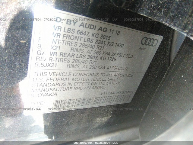 Photo 8 VIN: WA1VAAF76KD020921 - AUDI Q7 