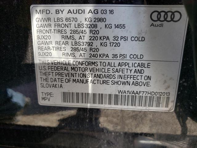 Photo 9 VIN: WA1VAAF77HD012013 - AUDI Q7 