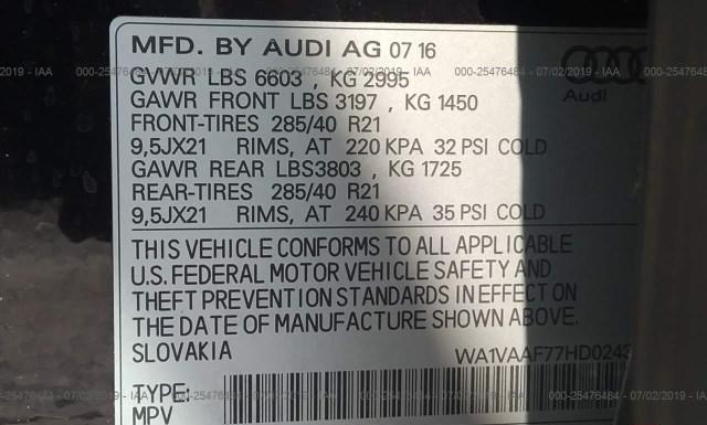 Photo 8 VIN: WA1VAAF77HD024341 - AUDI Q7 