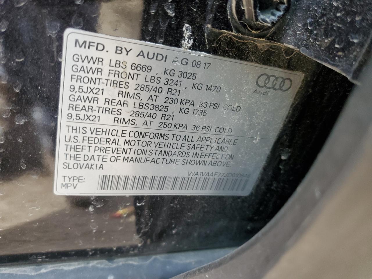 Photo 12 VIN: WA1VAAF77JD010848 - AUDI Q7 