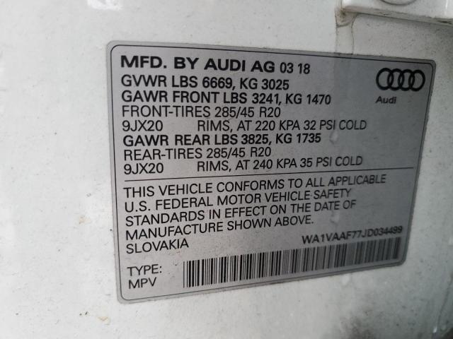 Photo 13 VIN: WA1VAAF77JD034499 - AUDI Q7 