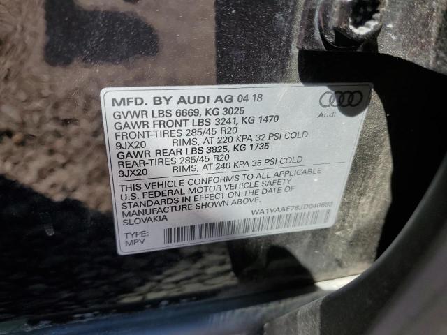 Photo 11 VIN: WA1VAAF78JD040683 - AUDI Q7 