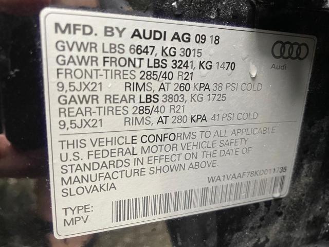 Photo 9 VIN: WA1VAAF78KD011735 - AUDI Q7 PRESTIG 