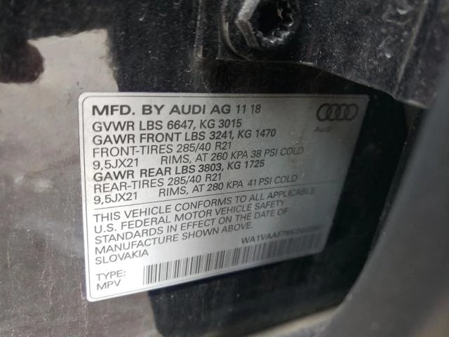 Photo 13 VIN: WA1VAAF78KD022587 - AUDI Q7 PRESTIG 