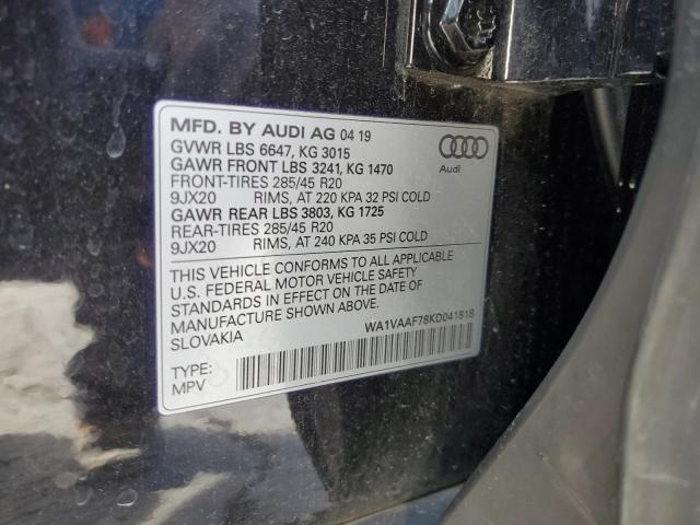 Photo 13 VIN: WA1VAAF78KD041818 - AUDI Q7 