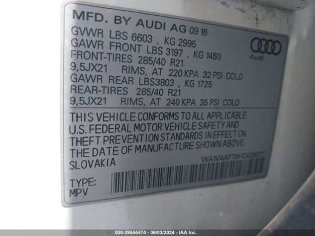 Photo 8 VIN: WA1VAAF79HD029377 - AUDI Q7 