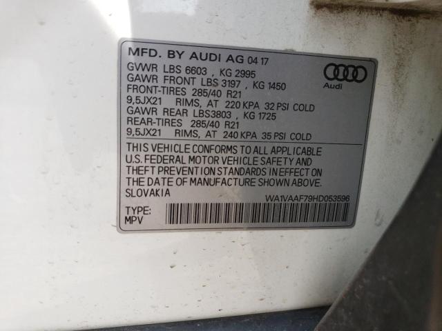 Photo 12 VIN: WA1VAAF79HD053596 - AUDI Q7 PRESTIG 