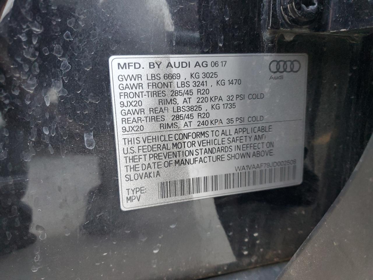 Photo 13 VIN: WA1VAAF79JD002508 - AUDI Q7 