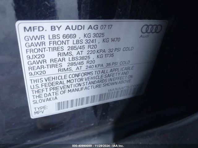 Photo 8 VIN: WA1VAAF79JD006171 - AUDI Q7 