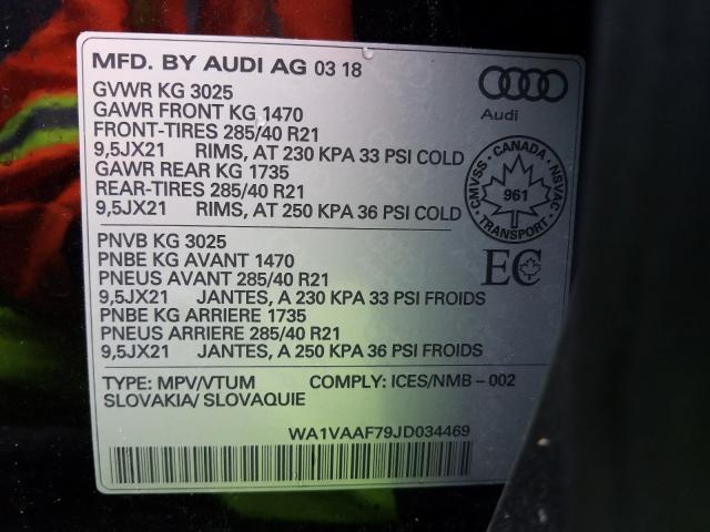 Photo 9 VIN: WA1VAAF79JD034469 - AUDI Q7 