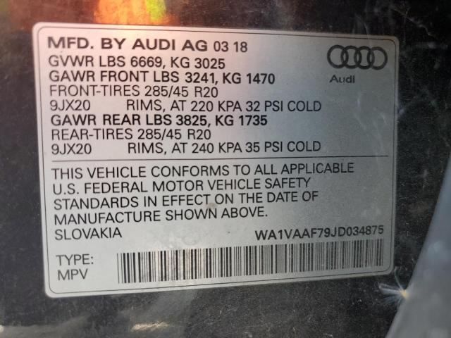 Photo 11 VIN: WA1VAAF79JD034875 - AUDI Q7 PRESTIG 