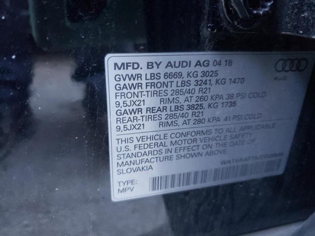 Photo 12 VIN: WA1VAAF79JD039946 - AUDI Q7 PRESTIG 