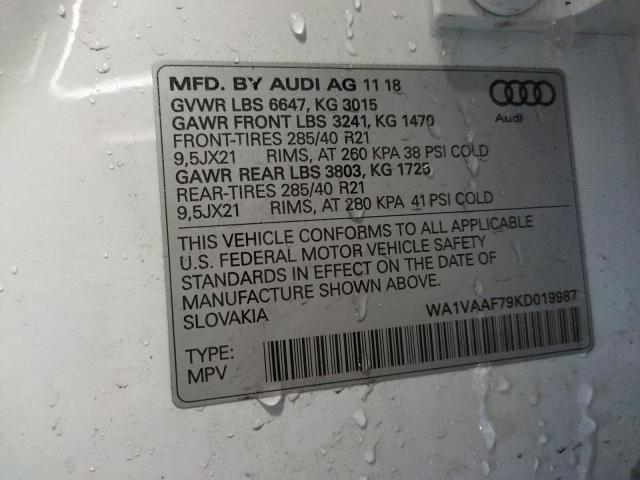 Photo 9 VIN: WA1VAAF79KD019987 - AUDI Q7 PRESTIG 