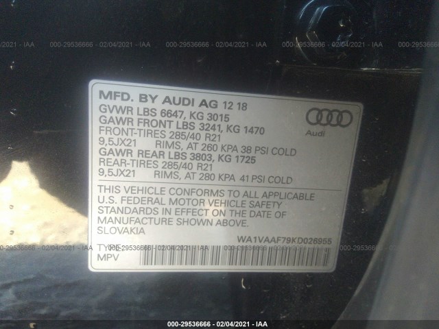 Photo 8 VIN: WA1VAAF79KD026955 - AUDI Q7 