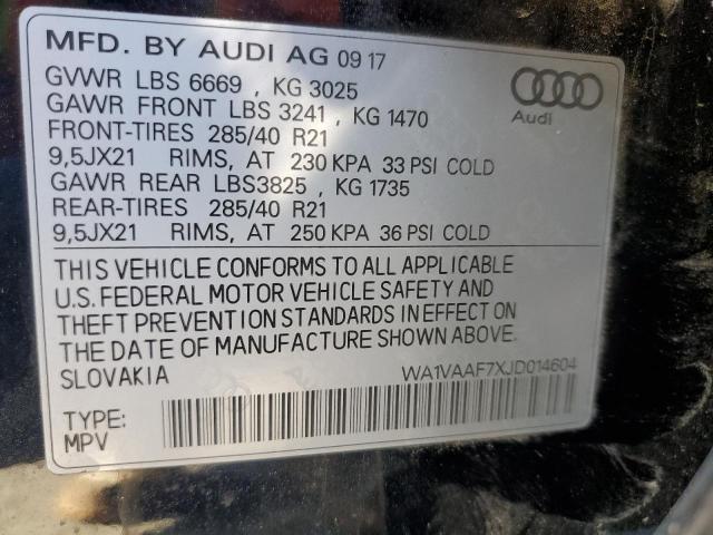 Photo 13 VIN: WA1VAAF7XJD014604 - AUDI Q7 