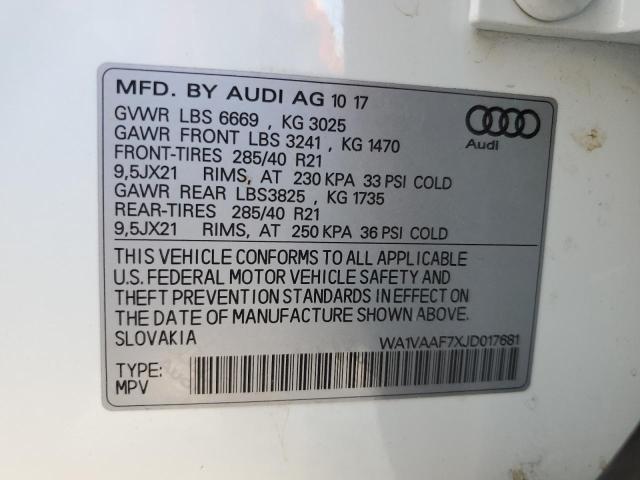 Photo 9 VIN: WA1VAAF7XJD017681 - AUDI Q7 PRESTIG 