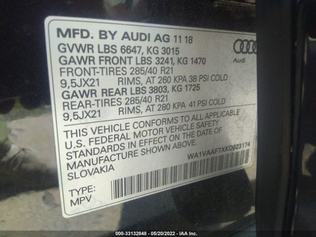 Photo 8 VIN: WA1VAAF7XKD023174 - AUDI Q7 