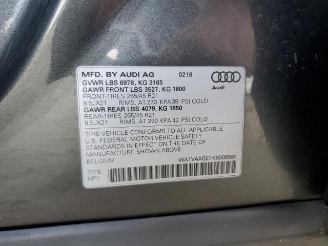 Photo 13 VIN: WA1VAAGE1KB006580 - AUDI E-TRON PRE 