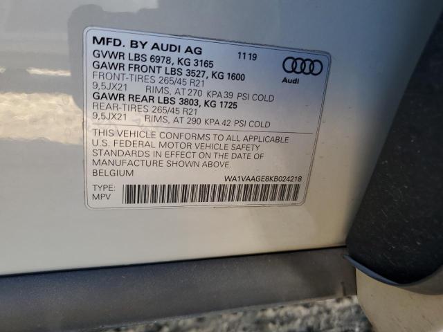 Photo 13 VIN: WA1VAAGE8KB024218 - AUDI E-TRON 