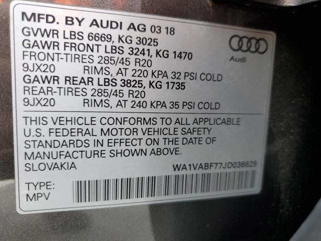 Photo 12 VIN: WA1VABF77JD036629 - AUDI Q7 PRESTIG 