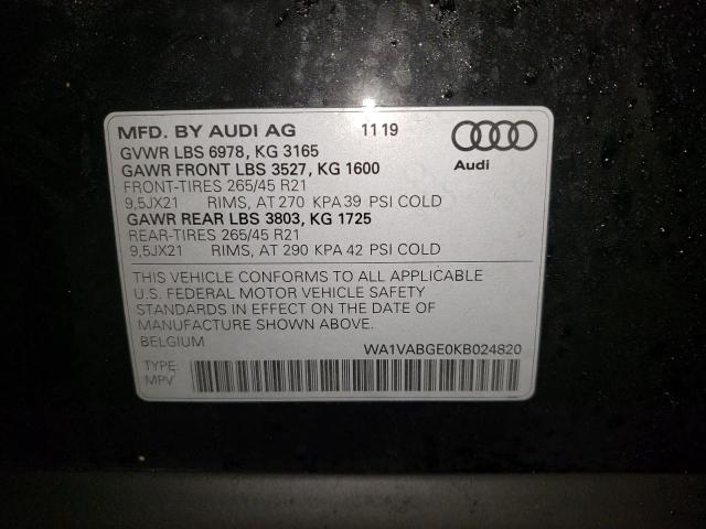 Photo 9 VIN: WA1VABGE0KB024820 - AUDI E-TRON PRE 