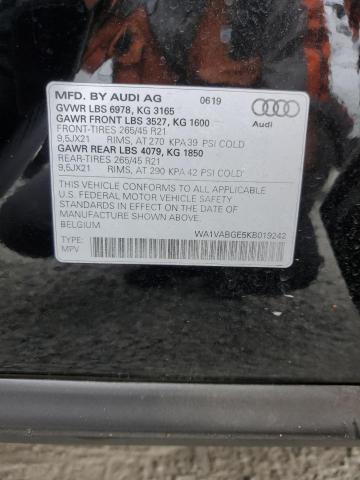 Photo 12 VIN: WA1VABGE5KB019242 - AUDI E-TRON PRE 