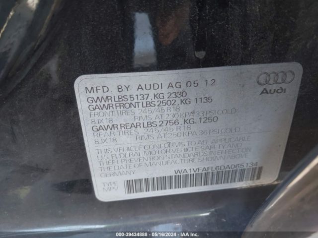 Photo 8 VIN: WA1VFAFL6DA065134 - AUDI ALLROAD 