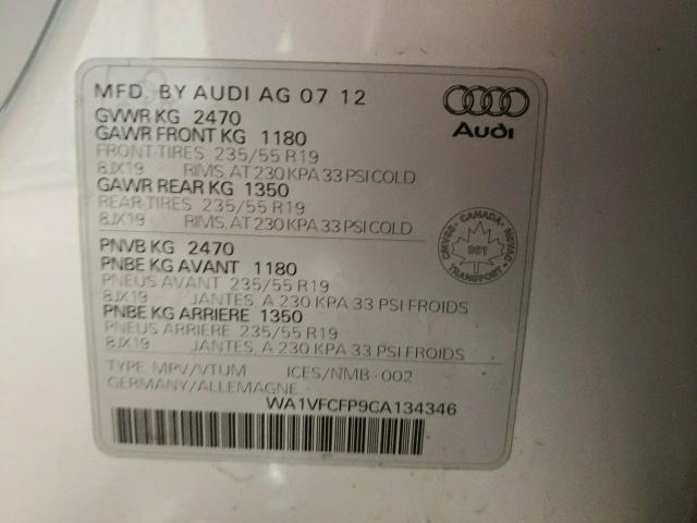 Photo 9 VIN: WA1VFCFP9CA134346 - AUDI Q5 PREMIUM 