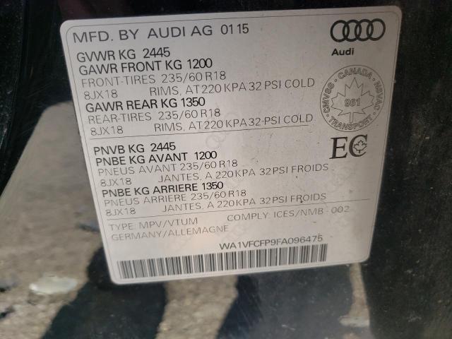 Photo 9 VIN: WA1VFCFP9FA096475 - AUDI Q5 PRESTIG 