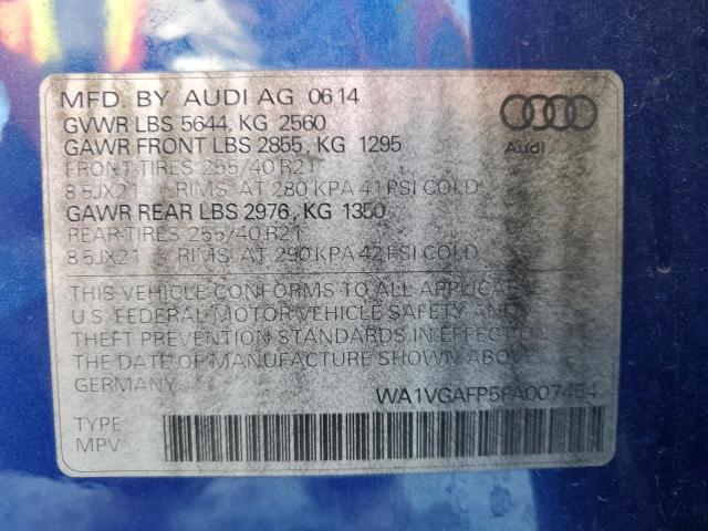 Photo 12 VIN: WA1VGAFP5FA007454 - AUDI SQ5 