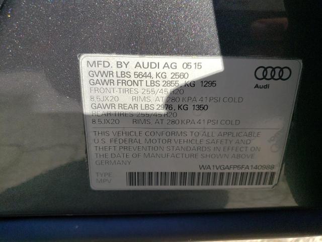 Photo 12 VIN: WA1VGAFP5FA140988 - AUDI SQ5 