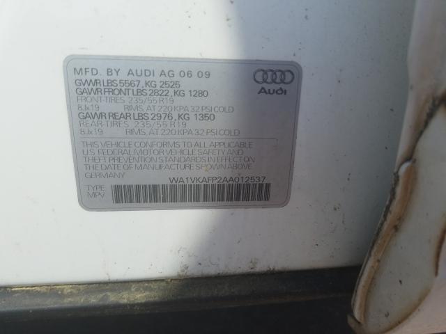 Photo 9 VIN: WA1VKAFP2AA012537 - AUDI Q5 