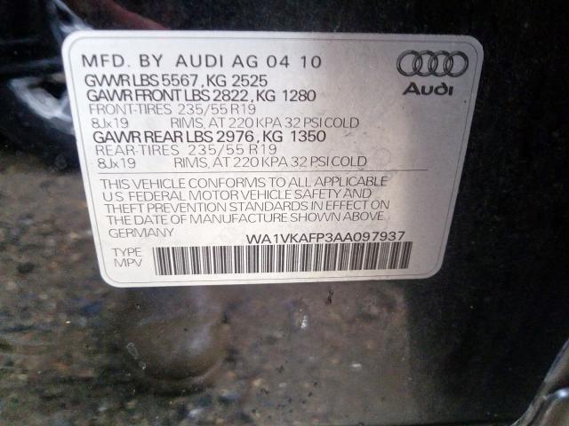 Photo 9 VIN: WA1VKAFP3AA097937 - AUDI Q5 PRESTIG 